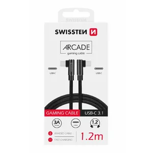 Cable SWISSTEN USB-C to USB-C 1.2m Quick Charge 3.1 SW-QU-TYPC-TYPC-12M-BK