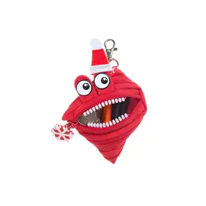 Pencil Case ZIPIT Mini Santa 550-05475 – ZIPIT compact fabric pouch with Santa festive design
