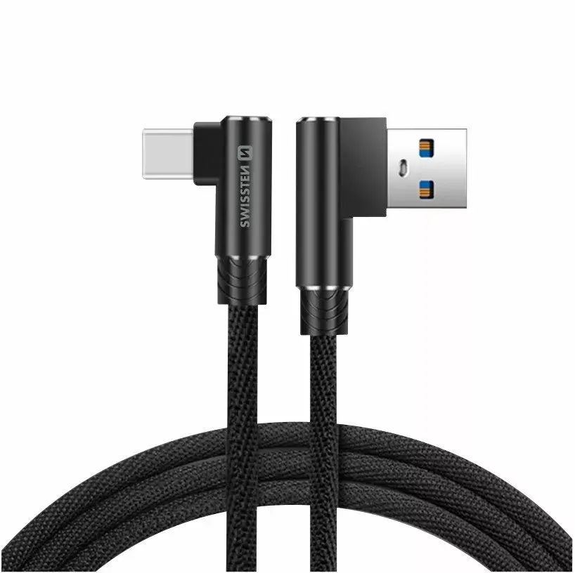 Кабель USB — USB-C SWISSTEN SW-QU-USB-USBC-12M-BK Photo 3