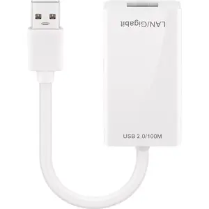 USB 2.0 Fast Ethernet Network Converter GP GPPBL1632001 — USB Type-A to RJ-45, white