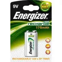 Перезаряжаемая батарея 9 В NiMH Energizer ENPP3Y001A — 175 мА·ч, 26,2×17×48,5 мм, 52 г