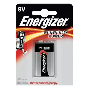 Vienreizējā baterija Energizer Alkaline Power 9V