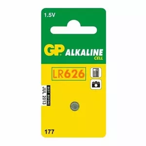 Battery GP Alkaline button R626 (model 177-U10) compact coin cell for small electronics