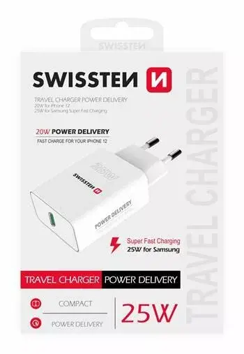 Зарядное устройство Swissten SW-USBCPD25W-W Photo 2