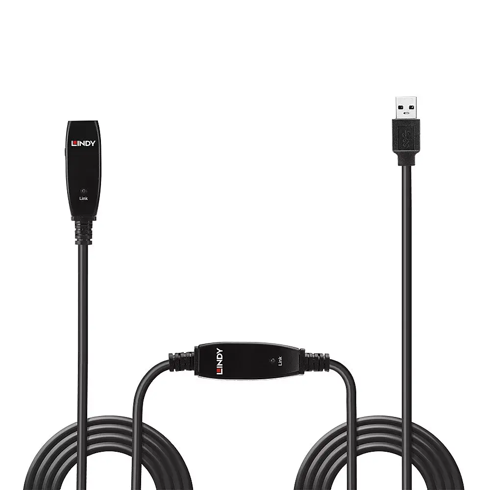 USB pagarināšanas kabelis Lindy 15m aktīvs Slim Photo 2