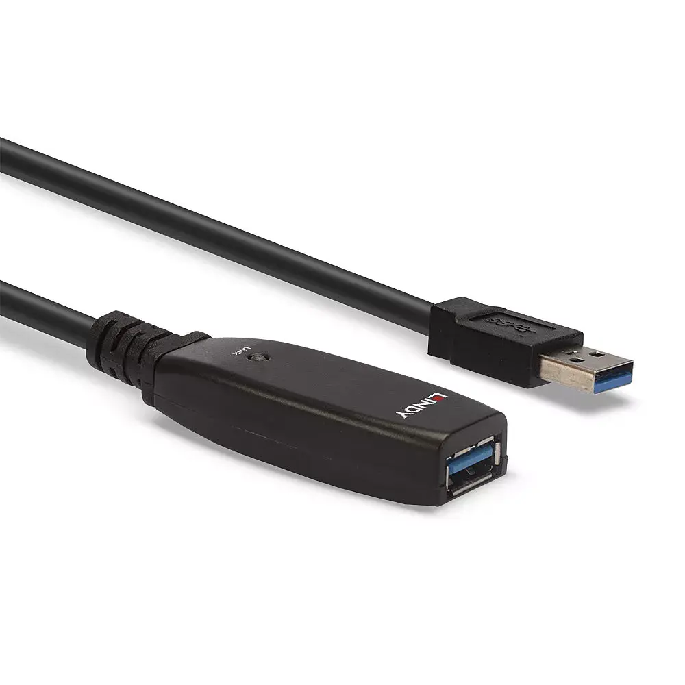 USB pagarināšanas kabelis Lindy 15m aktīvs Slim Photo 3