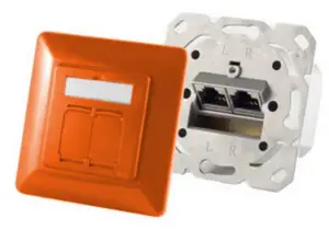 Ligzdas kontaktligzda RJ-45 ShiverPeaks BS74280-O, kabelu kategorija 6a, metāliska oranža