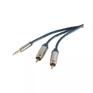 Аудиокабель 3.5mm до 2 x RCA ShiverPeaks SP30831-SLIM