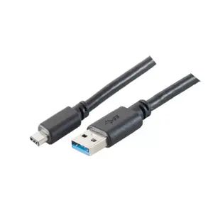 USB Cable S/CONN 77142-1.8 USB 3.2 Gen 1 1m USB C USB A Black