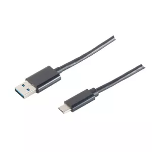 USB кабель S/CONN 14-10006 USB 3.2 Gen 1 1м USB A USB C черный