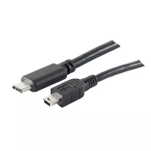 USB кабель S/CONN 77144-1.8 1.8м USB C Mini-USB B черный