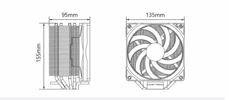 ZALMAN CNPS10X PERFORMA ST CPU cooler 120mm 4 heat pipes Photo 5