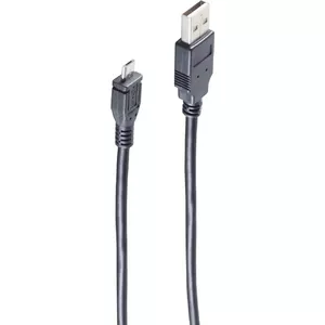 USB kabelis ShiverPeaks BASIC-S Micro USB-A uz USB-B 3,0 m, USB 2.0