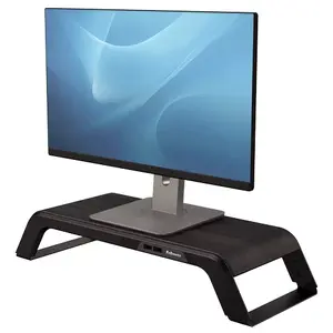 Monitor mount Fellowes 8060501 — desk stand, height adjustable, max load 18 kg, black