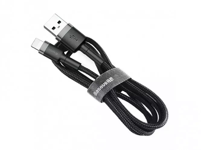 Baseus Cafule USB Lightning kabelis 2A 3m (melns+pelēks) Photo 3