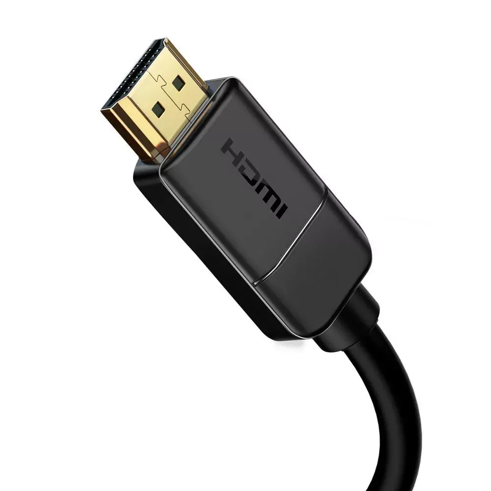 Baseus 2x HDMI 2.0 4K 60Hz kabelis, 3D, HDR, 18Gbps, 2m (melns) Photo 3