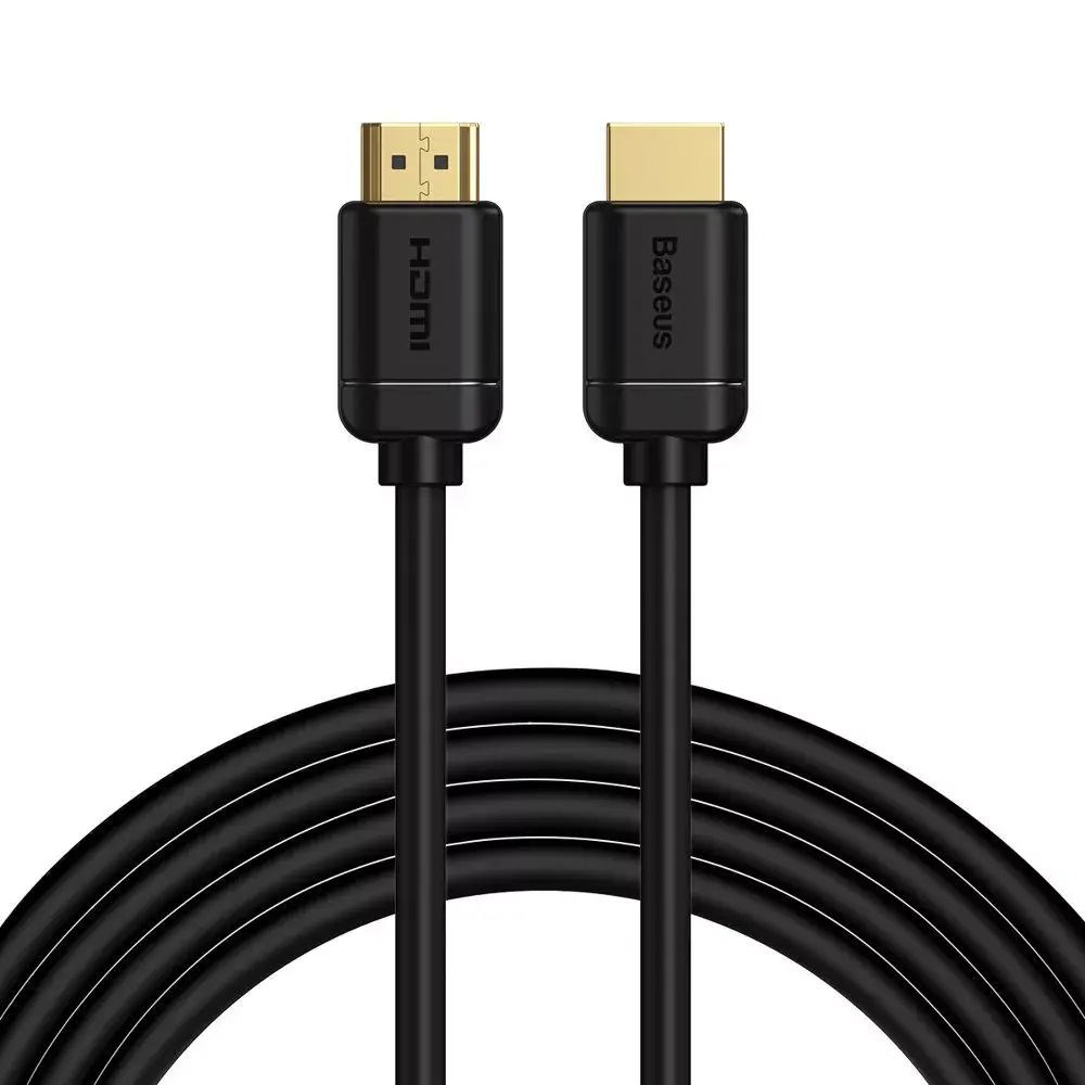 Baseus 2x HDMI 2.0 4K 60Hz kabelis, 3D, HDR, 18Gbps, 3m (melns) Photo 21