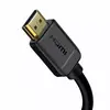 Baseus 2x HDMI 2.0 4K 60Hz kabelis, 3D, HDR, 18Gbps, 3m (melns) Photo 3