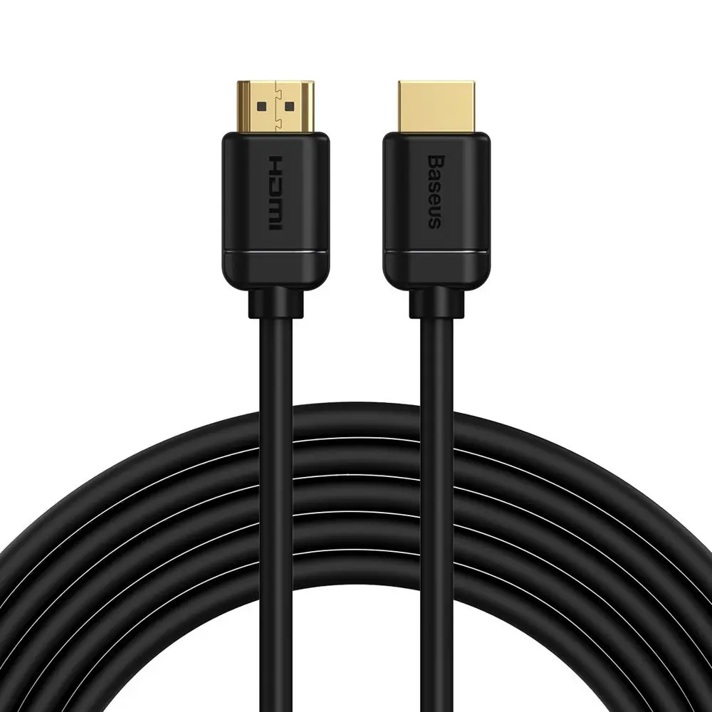 Baseus 2x HDMI 2.0 4K 60Hz kabelis, 3D, HDR, 18Gbps, 5m (melns) Photo 8