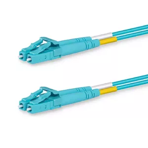 Fibre optic cable Lanview LVO231469 2x LC OM3 1 m Aqua