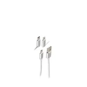 USB cable ShiverPeaks BS14-50067 1m USB A USB C/Micro-USB B/Lightning White