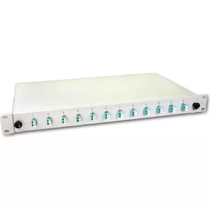 Коробка для сплайсования Lightwin SPBOX 24G50 OM3 DLC — 24 волокна, 12× DLC мультимод 50/125µm OM3 пигтейл