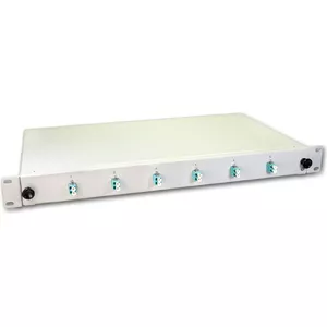Коробка для сварки оптики Lightwin SPBOX 12G50 OM3 DLC — 12 волокон, 6× DLC многомодовый 50/125 µм OM3 пигтейл