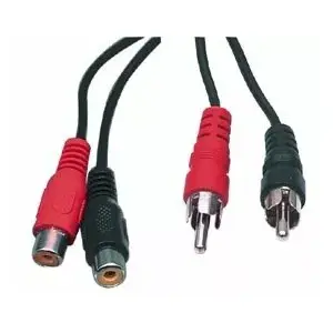 Аудиокабель RCA OEM 2xRCA штекеры — 2xRCA гнезда 2,5 м
