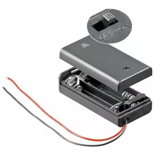 Battery holder GOOBAY HO/BA-SN-12443 for 2×R6 (AA) cells with integrated on/off switch