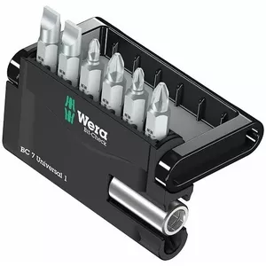 Bits komplekts Wera Bit-Check 7 Universal 1 — 7 gab., kompakts futlāris