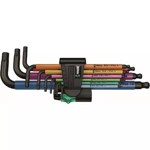 Набор шестигранных ключей Wera 073593 Hex-Plus мультиколор — метрические L-ключи, компактный набор