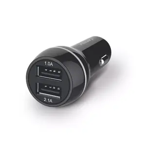 Car USB Charger Philips DLP2357/10 — 2× USB, 5V output, 10.5–18V input, black