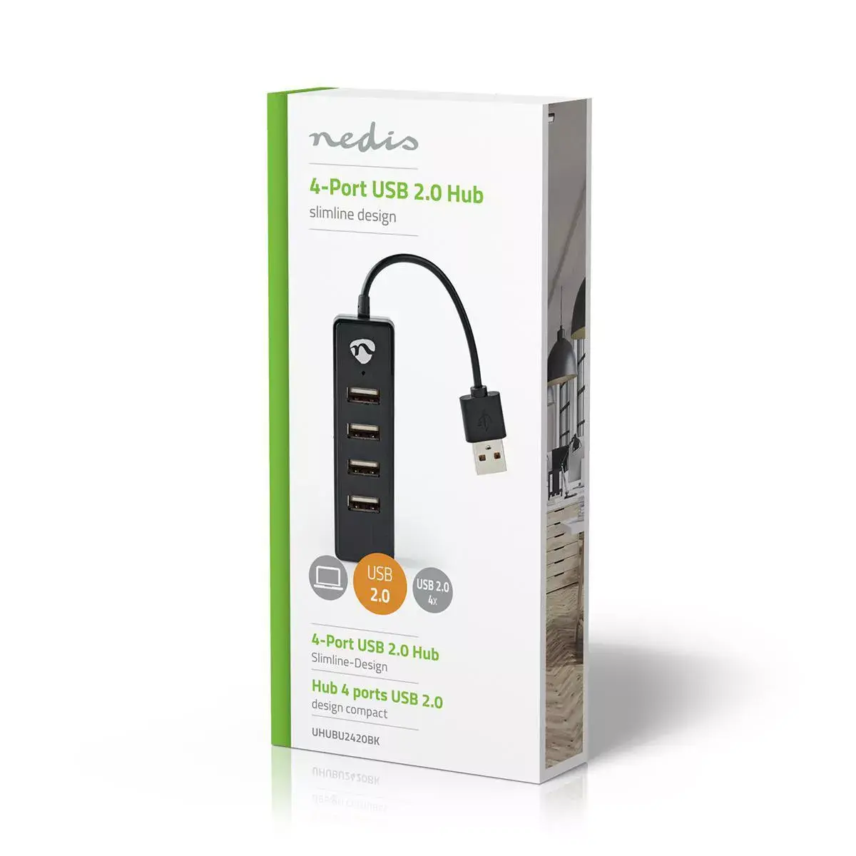 USB Hub Nedis UHUBU2420BK Photo 5