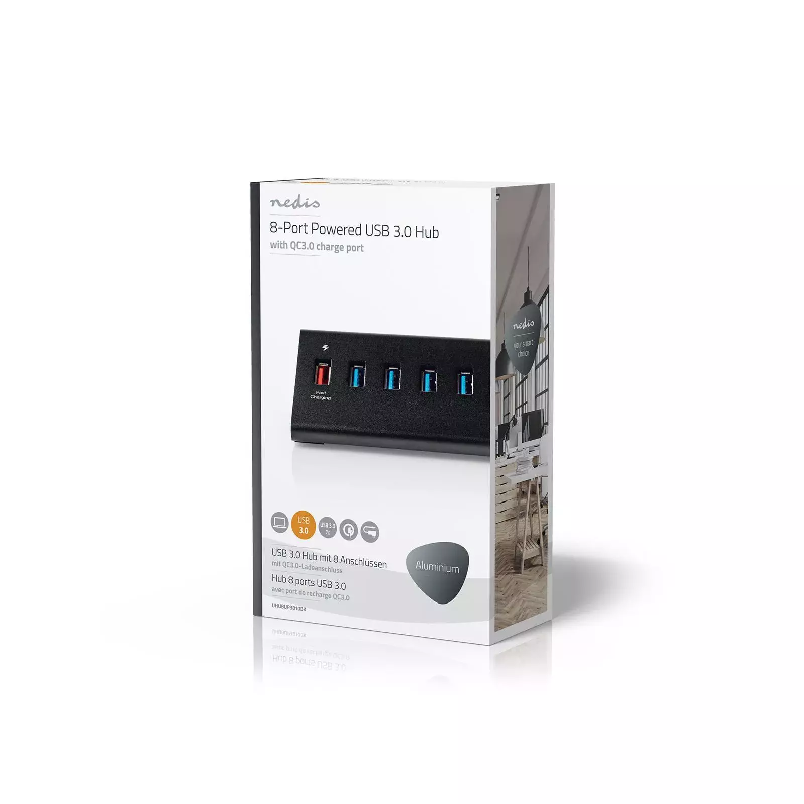 Nedis UHUBUP3810BK interface hub UHUBUP3810BK Photo 8