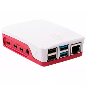 Raspberry Pi 4 Model B Official Case, Plastic, Red/White