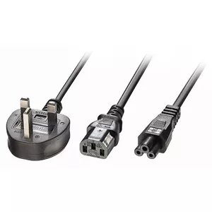 Удлинитель Lindy 2.5м UK 3 Pin Plug к IEC C13 и IEC C5