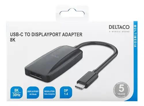 Video kabeļa adapters Deltaco USBC-DP8K Photo 4