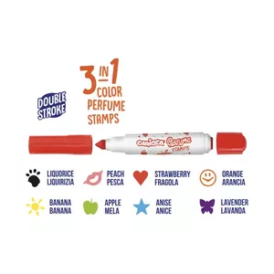Zīmogzīmuļi Carioca CARIOCA Perfume Stamps komplekts 8 gab. — aromatizēti zīmogas filctiņi