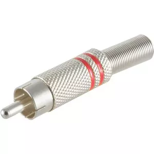 Cinch (RCA) Connector ShiverPeaks 6 mm metal, model 52000-R, red