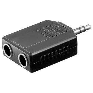 Audio Connector Goobay 11890 3.5 mm to 2 x 6.35 mm Black
