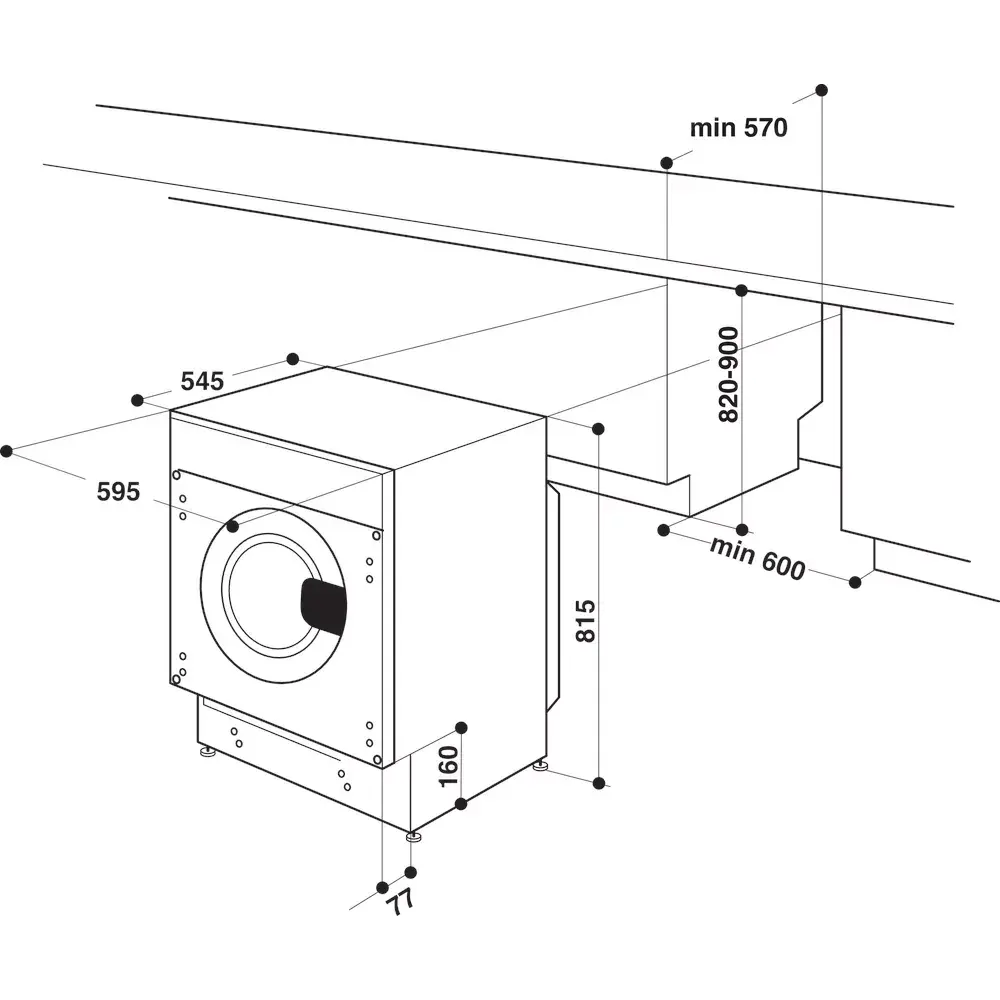 WHIRLPOOL BI WDWG 751482 EU N — встраиваемый стирально-сушильный Photo 4