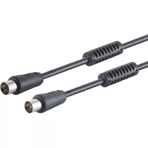 Коаксиальный антенный кабель ShiverPeaks 80208-128S, максимальная связь 100 dB, черный