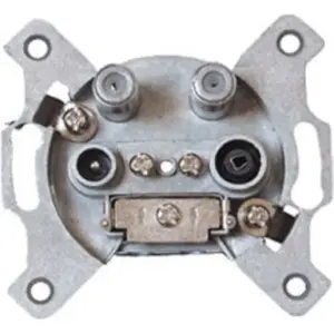 Розетка антенная ShiverPeaks 83906-1L BK+2 SAT — настенная коаксиальная розетка для эфирного и двух спутниковых подключений