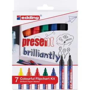 Pastāvīgais marķieris Edding Colourful Flipchart Kit Asorti 7 gab