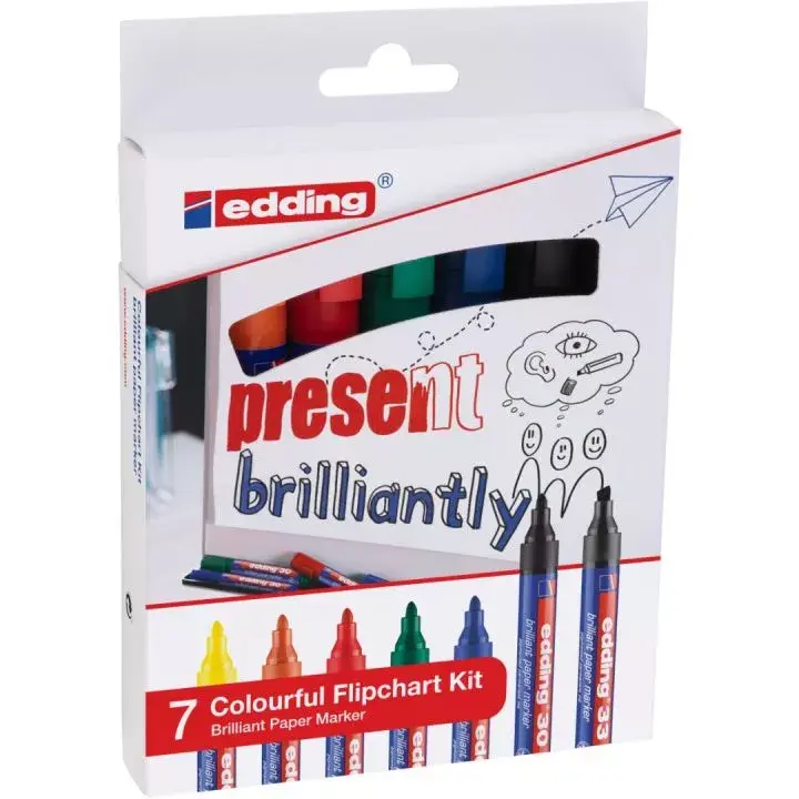 Pastāvīgais marķieris Edding Colourful Flipchart Kit Photo 2