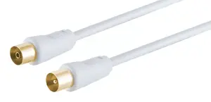 Коаксиальный кабель ShiverPeaks 80025-128G, 5 м, IEC–IEC, белый