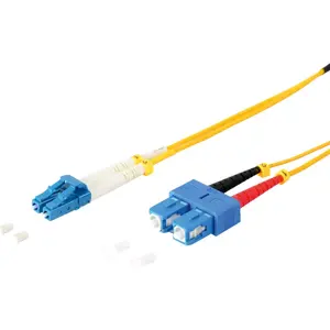 Fiber Optic Duplex Patch Cable ShiverPeaks 77812 LC–SC 9/125µm OS1/OS2 10 m