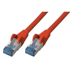 Сетевой кабель S/CONN Cat6a 0.5m Красный