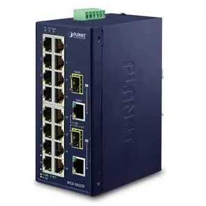 PLANET IFGS-1822TF Unmanaged Network Switch with 16 Fast Ethernet Ports and 2 Gigabit TP/SFP Combo Ports