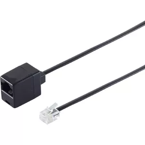 Telephone cable ShiverPeaks 70235 RJ11 6/4, 15 m, black